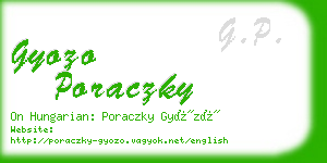 gyozo poraczky business card